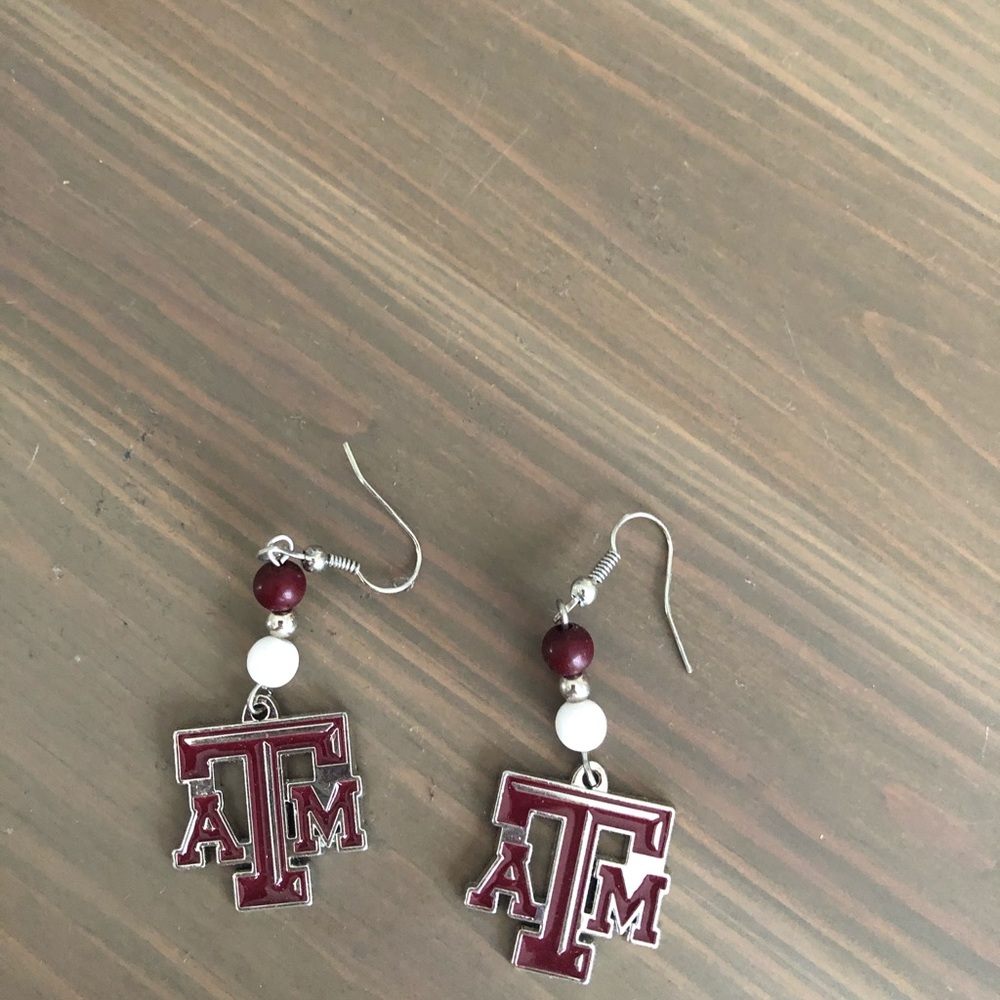 Texas A&M dangle earrings